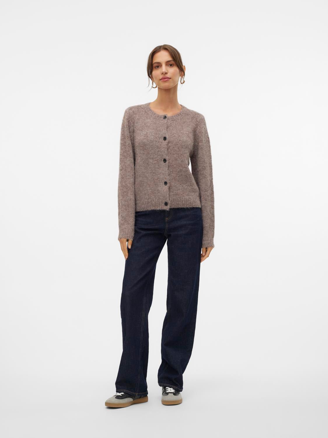 VMNOVAH Knit Cardigan - Brown Lentil - VERO MODA & VILA Bergvik